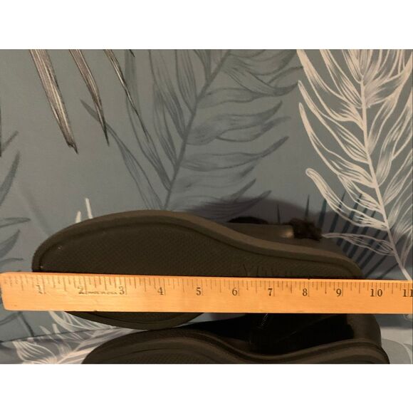 Aquatalia Black Cameron Faux Fur waterproof Wedge Bootie BOOTS sz 6.5 - Picture 7 of 11